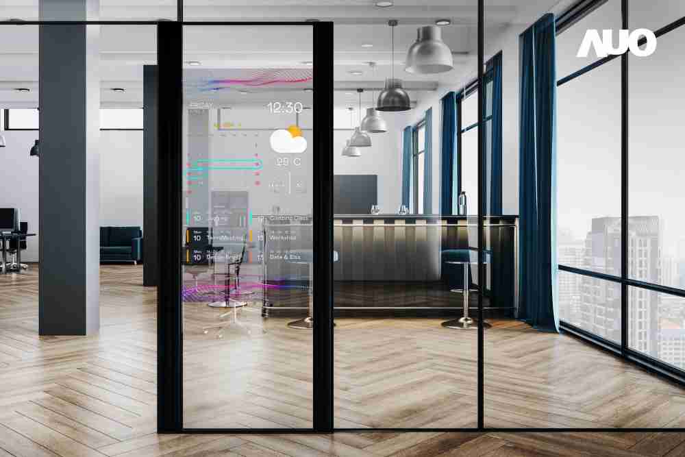 60吋Micro LED透明窗屏显示器，，，，可依需求调整并延伸应用于不同场域，，包括汽车侧窗或家庭玄关、、智慧橱窗、、商业展示等面向，，，提供丰富的信息娱乐内容