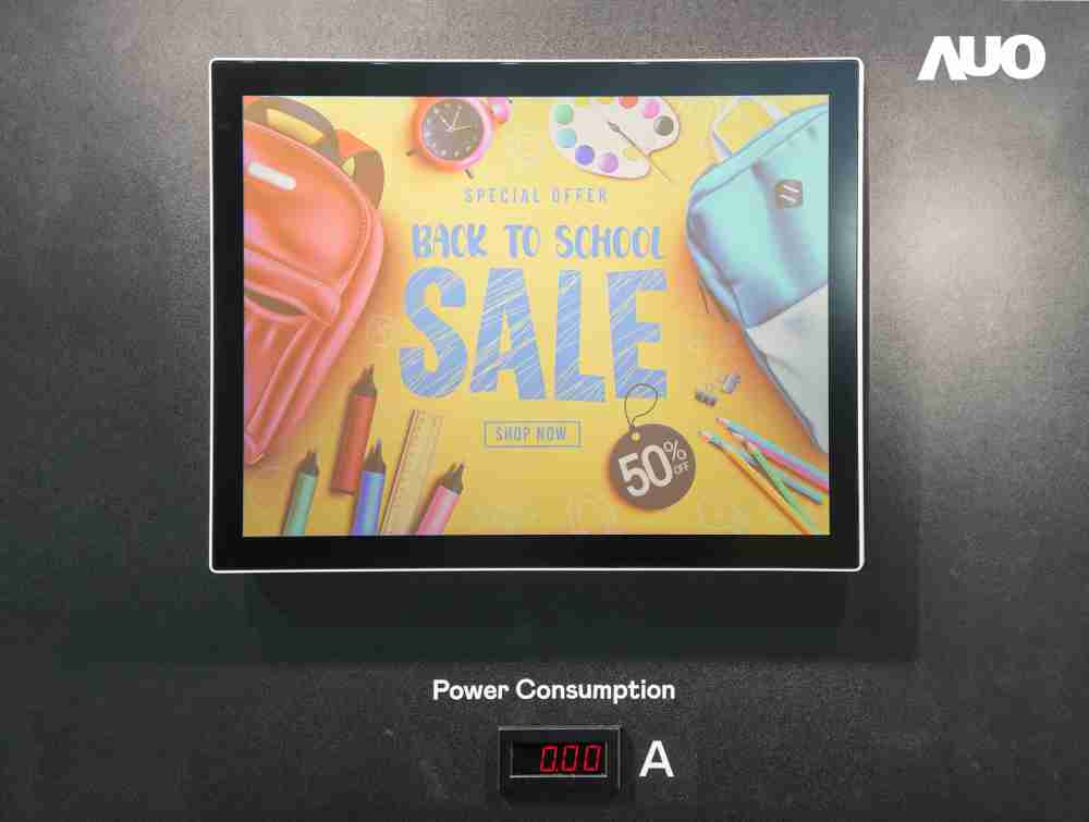 蓝狮在线展示胆固醇液晶超低耗能户外全彩显示器，，，，ChLC（胆固醇液晶）以双稳态技术使静态显示零功耗，，具省电、、高彩度、、、环保的特性，，，还整合软硬件系统解决方案，，，，可透过单一云端平台管理